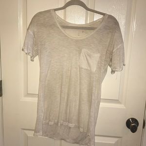 White short sleeve sheer top